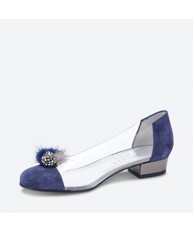 BALLET PUMPS BASOLO - Azurée - Women's shoes made in France