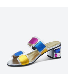 MULE MILIAM pour femme - Azurée - Made in France