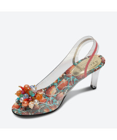 SANDALE MABO pour femme - Azurée - Made in France