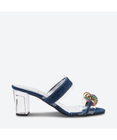 MULE MECHA pour femme - Azurée - Made in France
