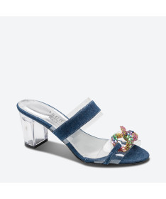 MULE MECHA pour femme - Azurée - Made in France
