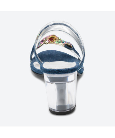 MULE MECHA pour femme - Azurée - Made in France