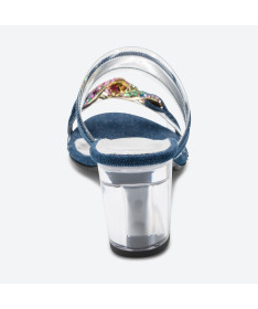 MULE MECHA pour femme - Azurée - Made in France