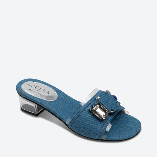 MULE MEDOM pour femme - Azurée - Made in France