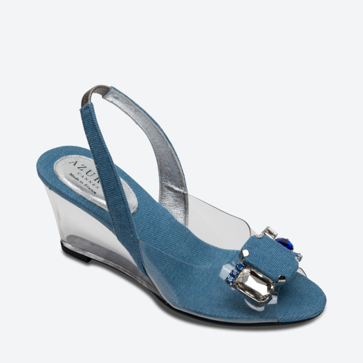 SANDALE MEBAC pour femme - Azurée - Made in France