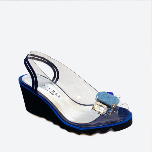 SANDALE MEBALA pour femme - Azurée - Made in France