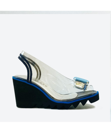 SANDALE MEBALA pour femme - Azurée - Made in France