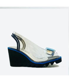 SANDALE MEBALA pour femme - Azurée - Made in France
