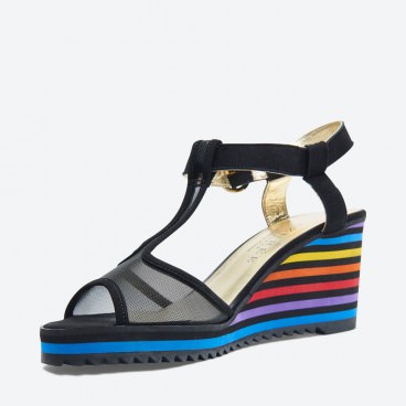 SANDALS JACKET - Azurée - Women's shoes made in France
