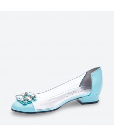 BALLET PUMPS BABOLA - Azurée - Women's shoes made in France
