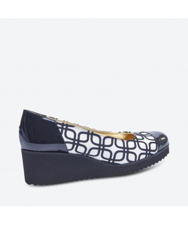 BALLET PUMPS REBON - Azurée - Women's shoes made in France