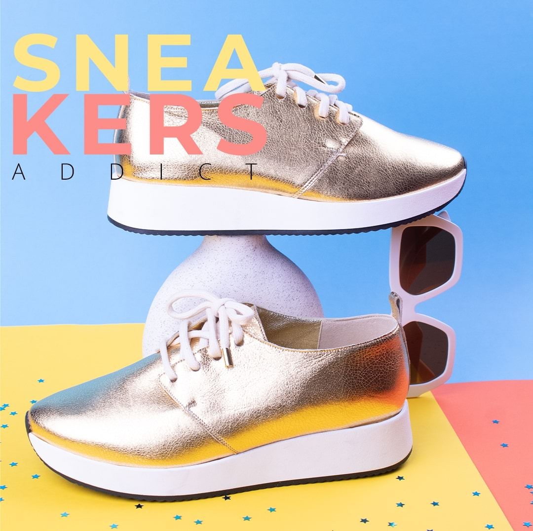 Stylish in sneakers